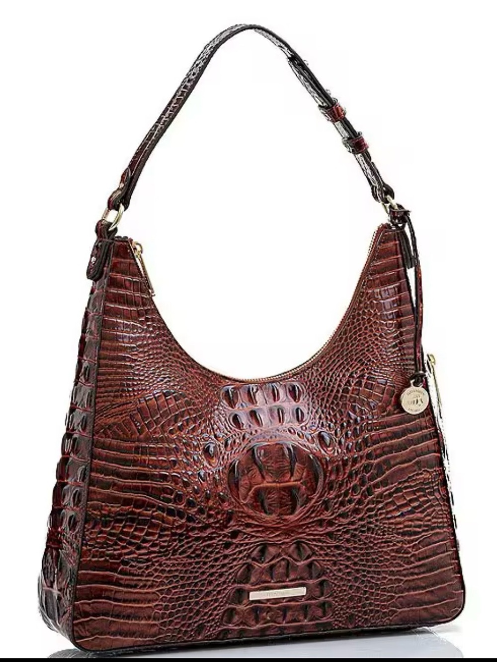 NWOT BRAHMIN | Croc-embossed leather Tabitha Purse | Pecan Brown | Melbourne